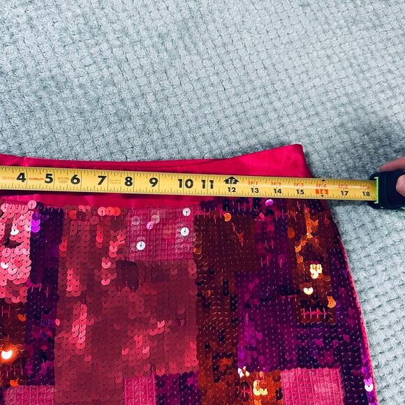 vintage retro y2k hot pink/purple low rise ultra micro mini sequin mini ibiza 6 - Picture 5 of 6